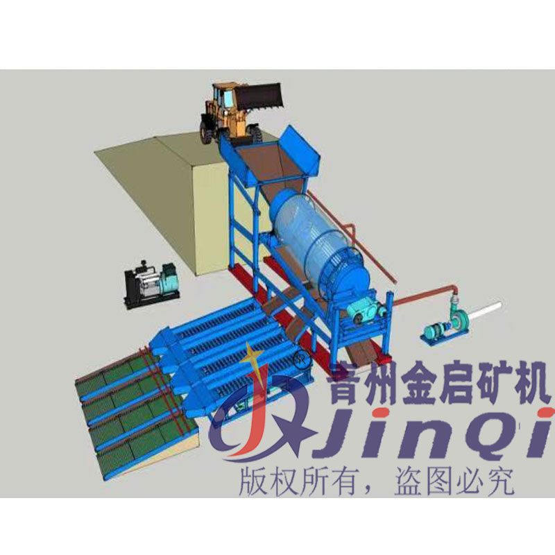 滾筒選金機(jī)示意圖